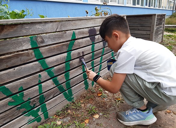 Anmalen vom Hochbeet